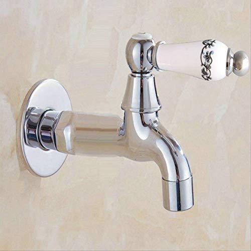 Polierte Chrom Wand Garten Waschmaschine Wasserhahn Wasserhahn Messing Mop Pool Waschbecken Wasserhahn Wasserhahn C von Vimmor