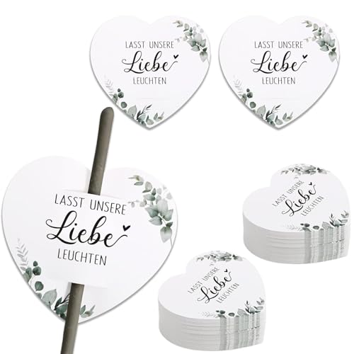 100 Stück Knicklichter Hochzeit Wunderkerzen Hochzeit Party Deko Für Wunderkerzen Und Knicklichter Party Deko Für Jahrestag Parteien Lasst Unsere Liebe Leuchten von Vimmvid