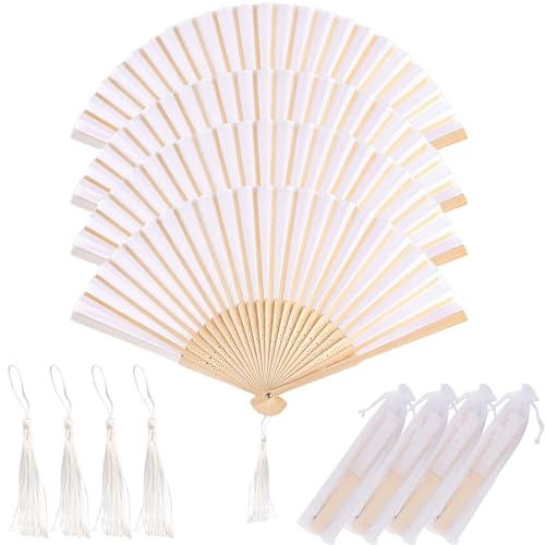 4 Stück Fächer Weiß Set, 4 Schnüre 4 Aufbewahrungsbeutel Handfächer Stabil Hand Fan Faltbar Fächer Mit Quaste und Fan-Tasche Handfächer Hochzeit Fecher Diy Faltfächer Klappfächer Gastgeschenk 4 Stück Fächer Weiß Set, 4 Schnüre 4 Aufbewahrungsbeutel Handfächer Stabil Hand Fan Faltbar Fächer Mit Quaste und Fan-Tasche Handfächer Hochzeit Fecher Diy Faltfächer Klappfächer Gastgeschenk von Vimmvid