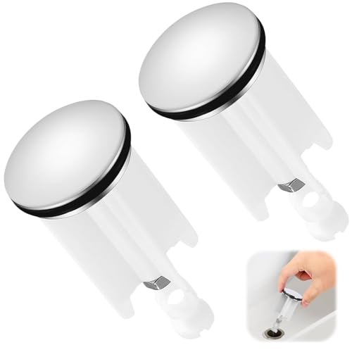 2 Stück 40 Mm Waschbeckenstöpsel Langlebig Abflussstopfen Stöpsel Waschbecken Universal Einstellbar Abflussstopfen Pop-up Waschbecken Stöpsel Universal für Alle Standard-Waschbecken Und Bidets von Vimmvid