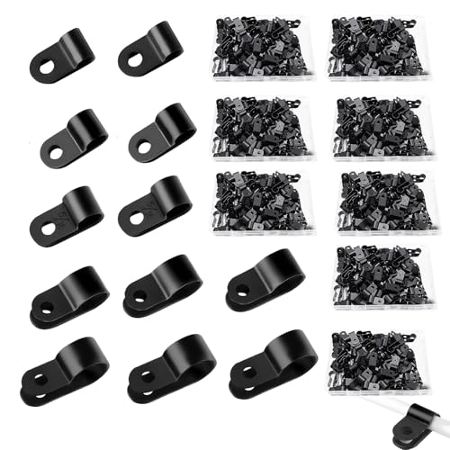 240 Stück R Typ Kabelhalter Wand, Kabelklemmen Wand, Kabelschellen Schwarz, Zugentlastung Für Kabel für Büro Schreibtisch Zuhause Kabel Auto Drahtmanagement 5 Größen 240 Stück R Typ Kabelhalter Wand, Kabelklemmen Wand, Kabelschellen Schwarz, Zugentlastung Für Kabel für Büro Schreibtisch Zuhause Kabel Auto Drahtmanagement 5 Größen von Vimmvid