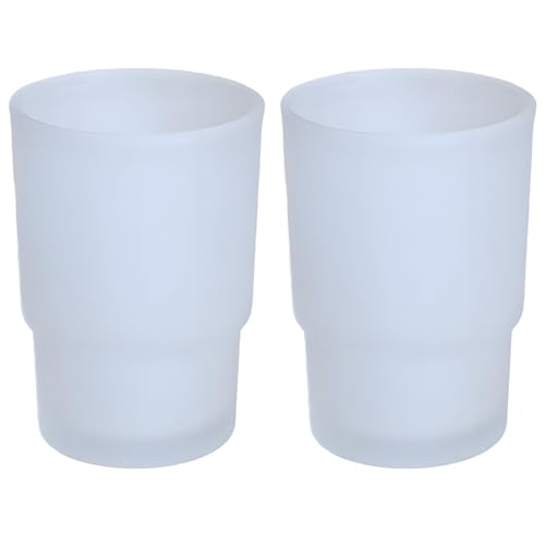 2 Stück Zahnbürstenbecher, Glas-Zahnputzbecher Ersatz für Wandmontage Ersatz Zahnbürstenbecher, Praktisch für Badezimmer, Haushalt von Vimmvid