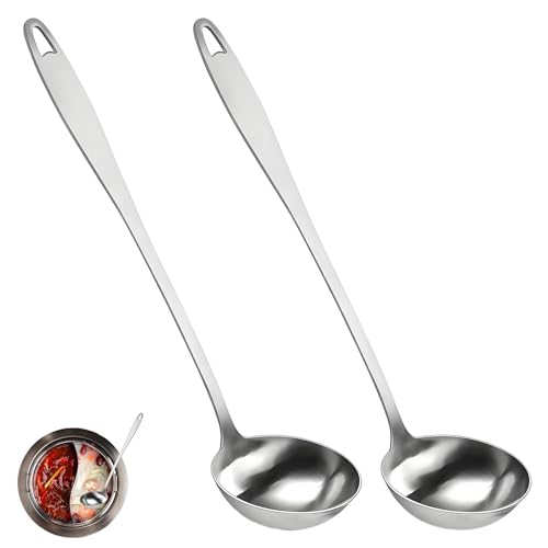 4 Stück Suppenkelle Set 31cm Großer Suppenlöffel aus Hochwertigem Edelstahl Hochwertigem Suppenkelle Edelstahl Zum Servierlöffel Servieren von Suppen und Eintöpfen Spülmaschinengeeignet von Vimmvid