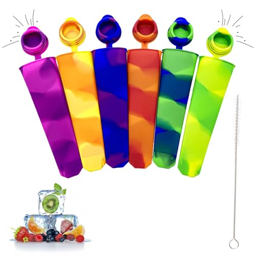 7 Stück Eisformen Silikon Set, Wassereis Formen Die Größe ist 15 * 5.5cm, Einfach zu Bedienen und Langlebig, Eisförmchen Wiederverwendbar Sommer Notwendig von Vimmvid