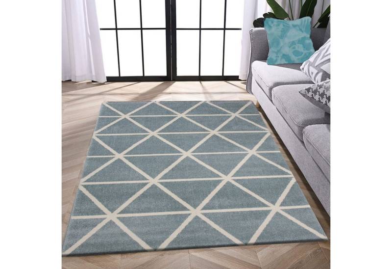 Vimoda Teppich Viva Classic, Wohnzimmer Rauten Motiv, Rechteckig, Höhe: 12 mm, Läufer Wohnzimmer, Schlafzimmer Küche Vimoda Teppich Viva Classic, Wohnzimmer Rauten Motiv, Rechteckig, Höhe: 12 mm, Läufer Wohnzimmer, Schlafzimmer Küche von Vimoda