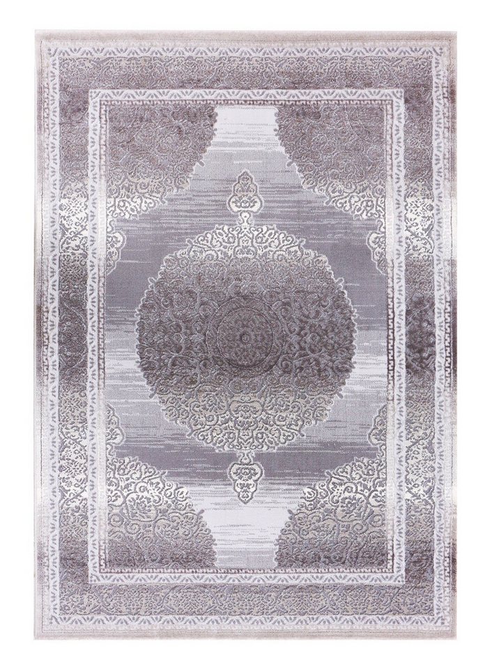 Vimoda Teppich Designer Teppich Wohnzimmer Grau Elegant Orientalisch, Rechteckig, Spezielles Design, Orientalische Inschrift Vimoda Teppich Designer Teppich Wohnzimmer Grau Elegant Orientalisch, Rechteckig, Spezielles Design, Orientalische Inschrift von Vimoda