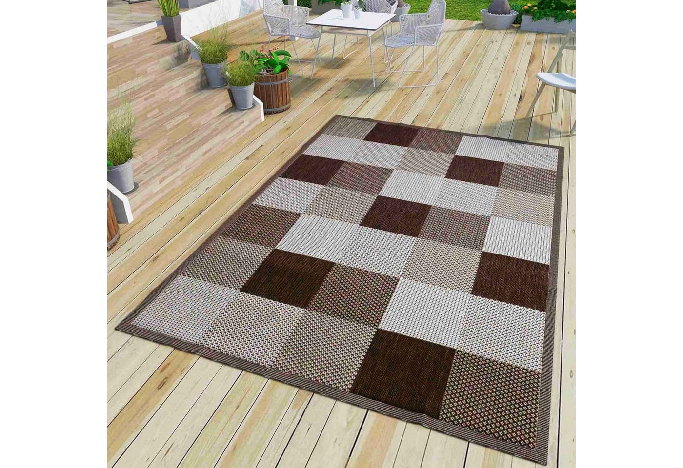 Outdoorteppich Robuster In- und Outdoor Flachgewebe Teppich, Vimoda, Rechteckig von Vimoda