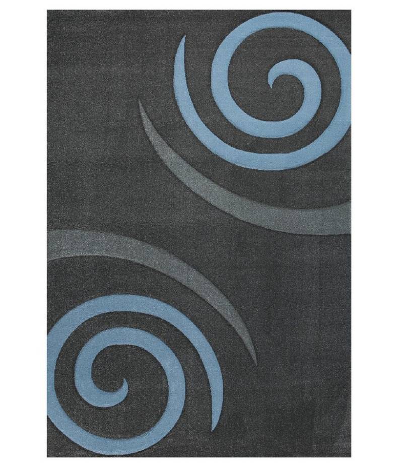 Vimoda Teppich Kurzflor Spiral Muster Blau, Rechteckig, Höhe: 13 mm, Kreisel Muster Spiral Läufer Konturenschnitt Blau Vimoda Teppich Kurzflor Spiral Muster Blau, Rechteckig, Höhe: 13 mm, Kreisel Muster Spiral Läufer Konturenschnitt Blau von Vimoda