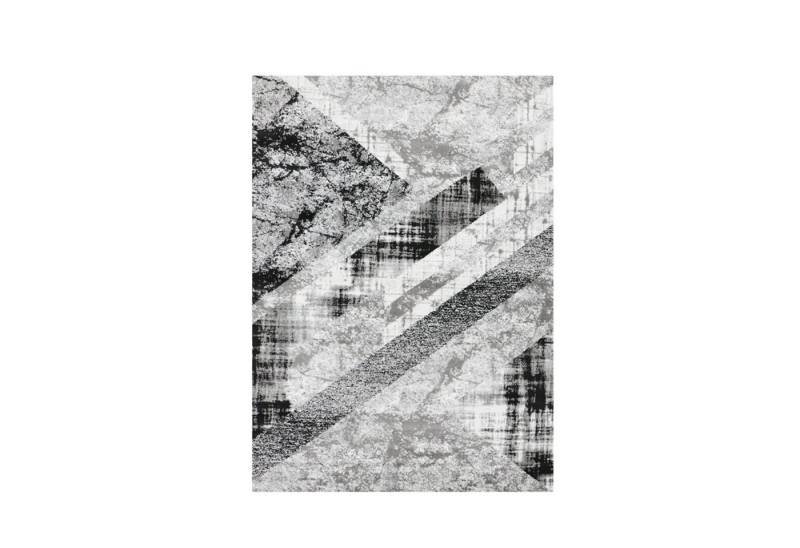 Vimoda Teppich Teppich Wohnzimmer Muster Streifen Optik Meliert Rot Grau, Rechteckig, Höhe: 5 mm, Kurzflor, modern, Wohnzimmer von Vimoda