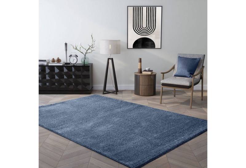 Vimoda Fellteppich Valentino, kurzflor soft Einfarbig, Rechteckig, Höhe: 10 mm, Teppich, weich kuschelig, Wohnzimmer, Schlafzimmer, Kinderzimmer von Vimoda