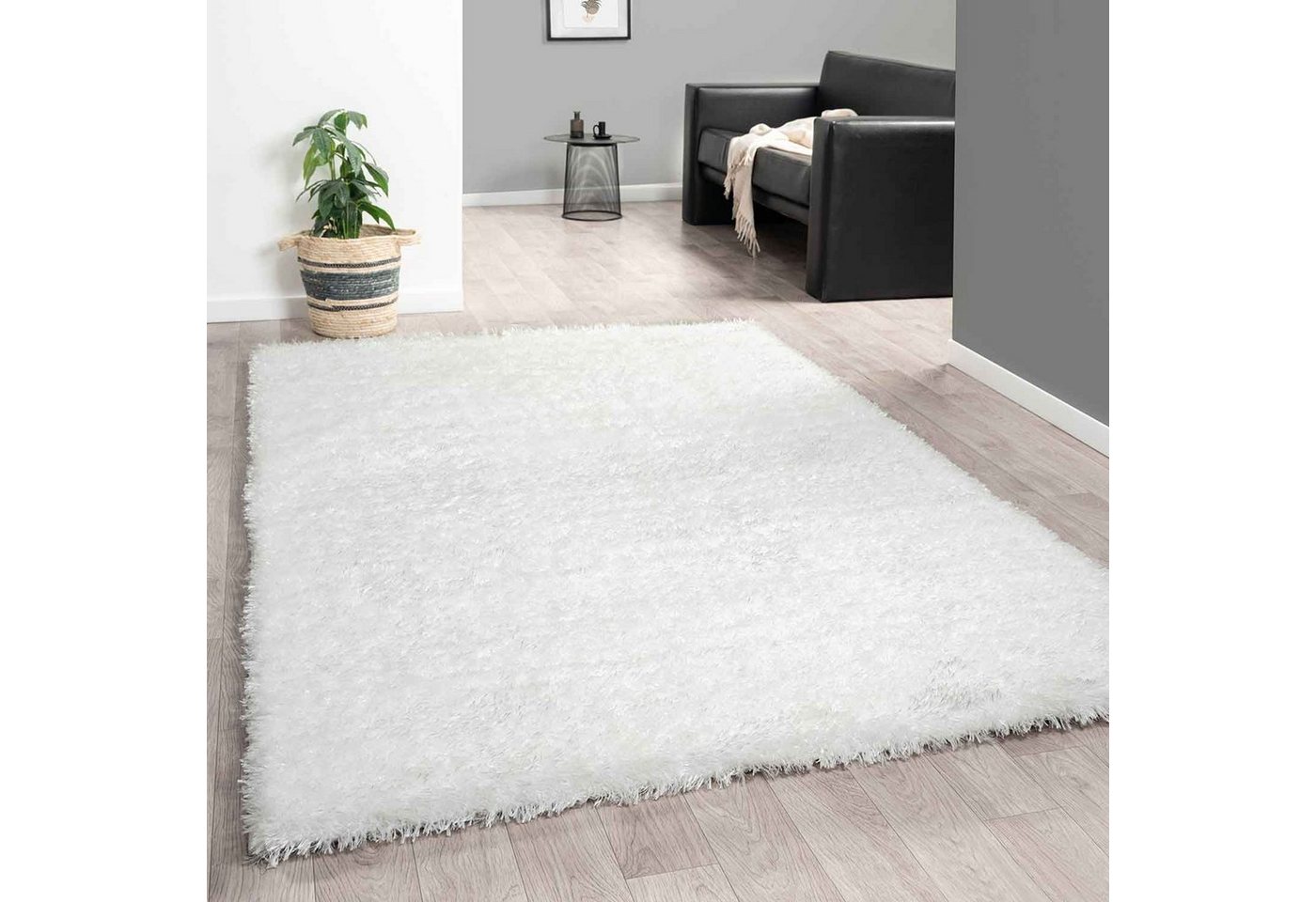 Teppich Hochflor Teppich Wohnzimmer Shaggy Super Weich Einfarbig, Vimoda, Rechteckig von Vimoda