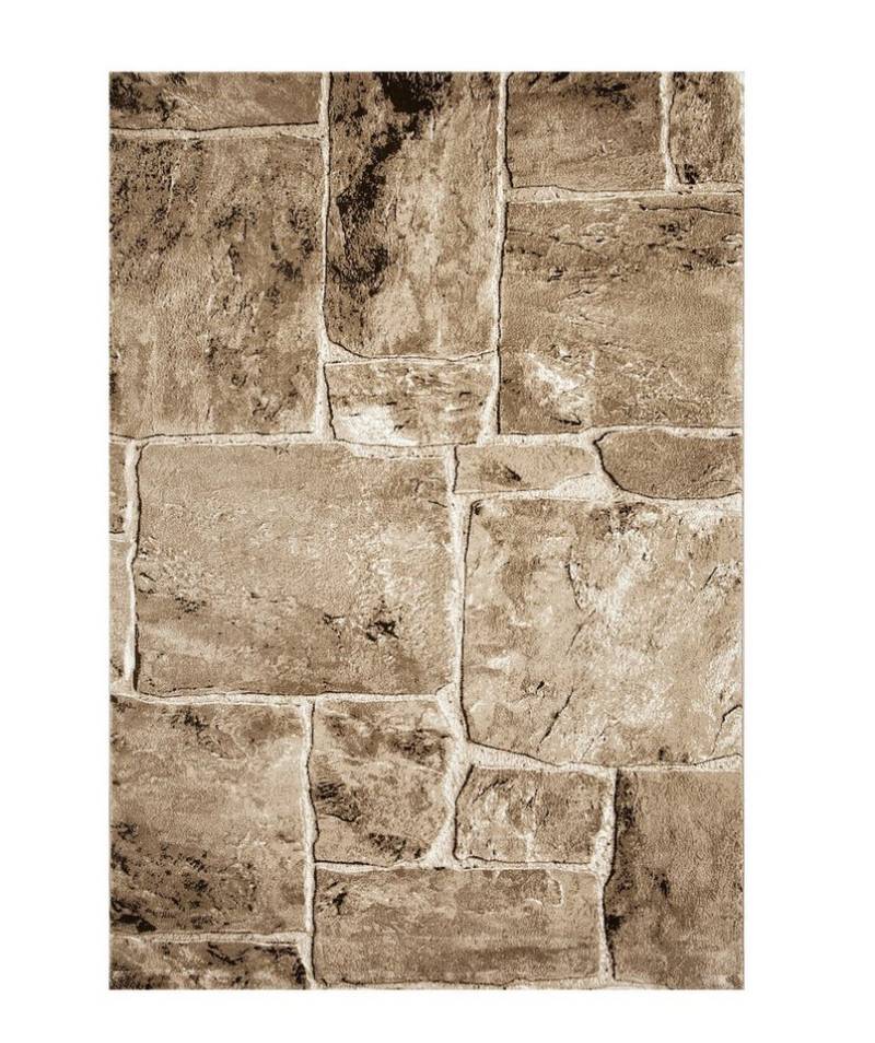 Vimoda Teppich Teppichwohnzimmer Beigr Granit Optik dicht, weich, Rechteckig, Höhe: 11 mm, Läufer Stein Mauer Optik in Beige Braun Vimoda Teppich Teppichwohnzimmer Beigr Granit Optik dicht, weich, Rechteckig, Höhe: 11 mm, Läufer Stein Mauer Optik in Beige Braun von Vimoda