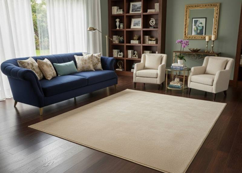 Vimoda Fellteppich Lisa, aus Mikrofaser rutschfeste und warme Oberfläche, Höhe: 15 mm, Teppich extra flauschig & weich, dicht, Wohnzimmer, Kinderzimmer von Vimoda