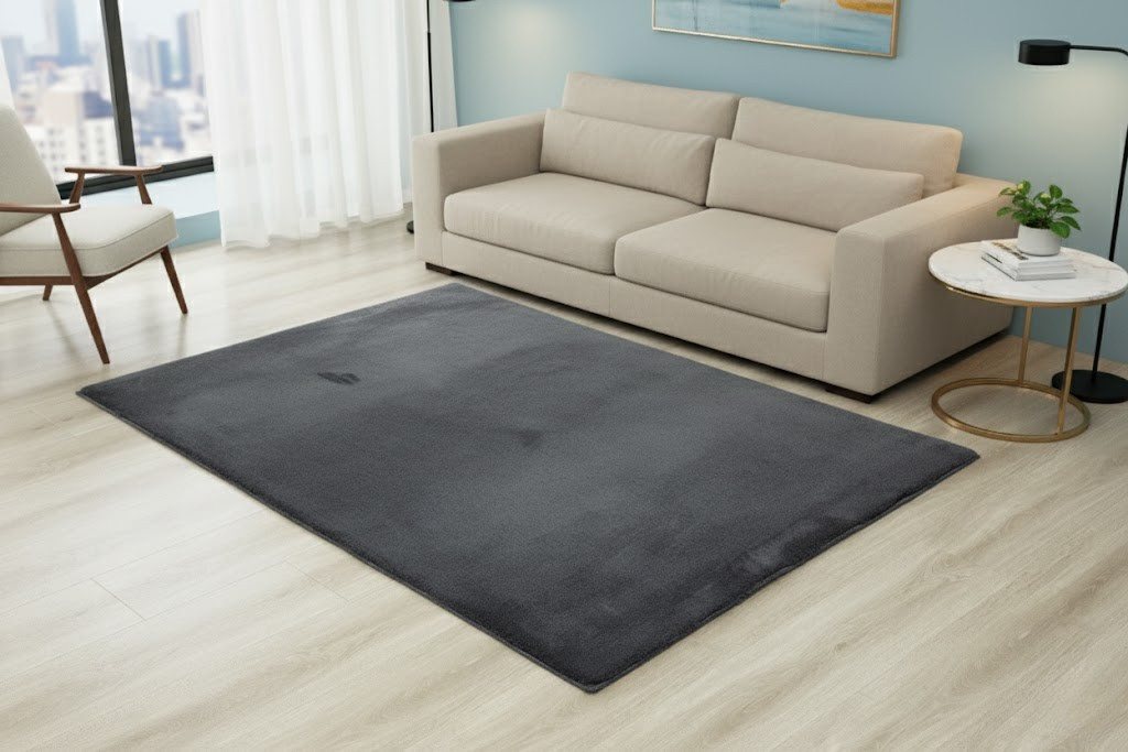 Vimoda Fellteppich Lisa, aus Mikrofaser rutschfeste und warme Oberfläche, Höhe: 15 mm, Teppich extra flauschig & weich, dicht, Wohnzimmer, Kinderzimmer von Vimoda