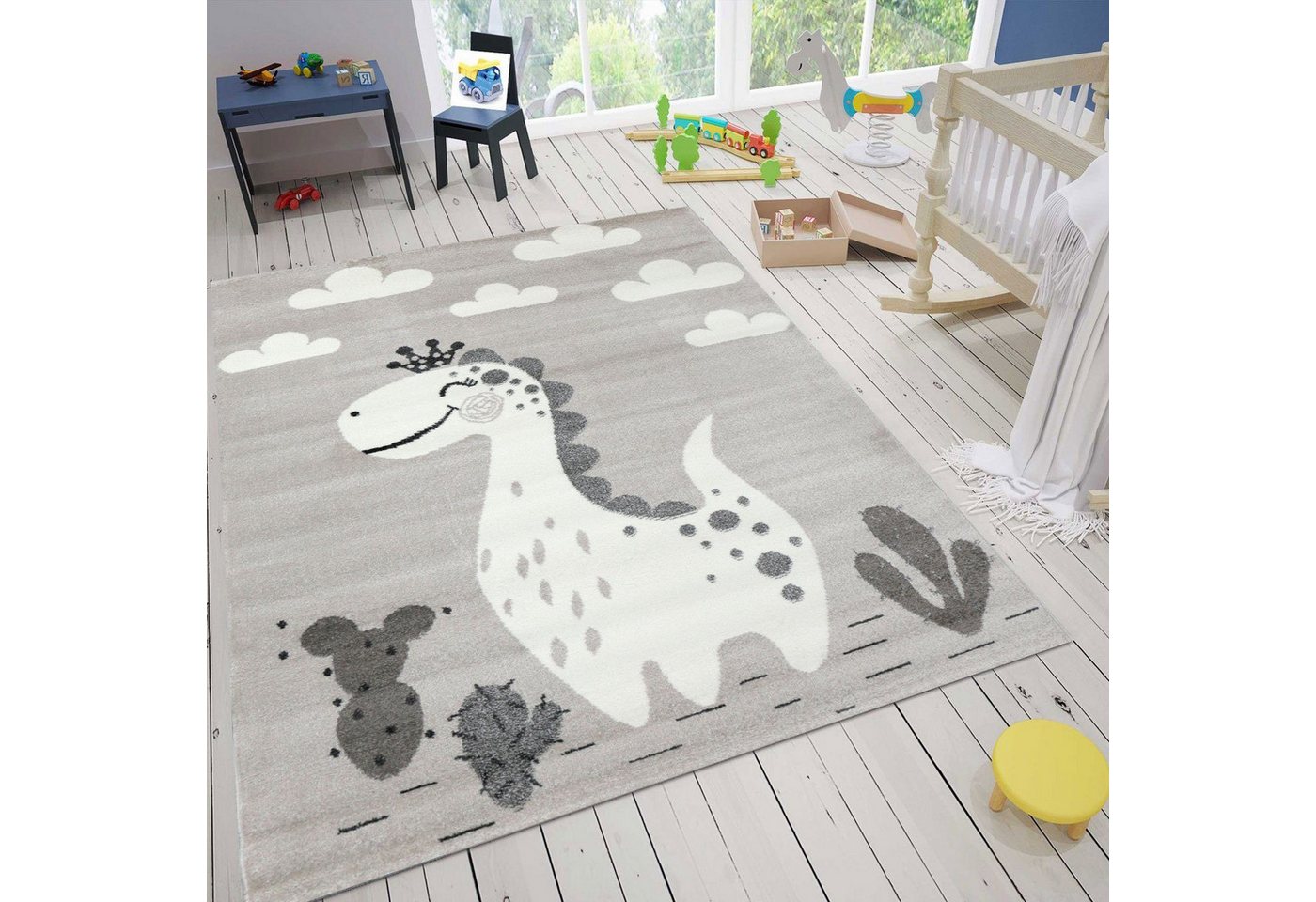 Vimoda Kinderteppich Tiere Design, mit freundlichen Effekt, Rechteckig, Teppich, Kinderzimmer, Babyzimmer, Schlafzimmer, Mädchen, Jung von Vimoda