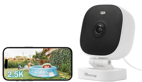 VIMTAG 2,5K/4MP Mini Überwachungskamera Aussen,Aussenkamera, Wlan Kamera Outdoor,Farbige Nachtsicht,Tag&Nacht PIR- Bewegungserkennung&7*24H Automatische Aufnahme,2-Wege-Audio,Alexa,Cloud/Memory Card von VIM TAG