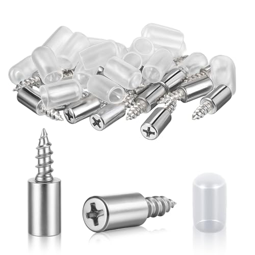 Regalbodenträger 20 Stück, Bodenträger Einlegeboden Halter mit Gummischutz, Selbstschneidende Fachbodenträger Bodenträger Regalbodenhalte für Möbel Schränke, Diameter 7.5 mm von Vin Beauty