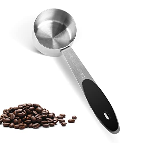 messlöffel 1/8 cup measuring cup measuring scoops,stainless steel small measuring cup measuring scoop, 30ml small coffee scoop measuring cup with black silicone handle mehlschaufel von Vin Beauty