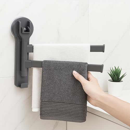 VinBee Handtuchhalter ohne Bohren Doppelt -180° Handtuchhalter Schwenkbar für Bad,Küche und Garderobe, Handtuchhalter Wndmontage,Badezimmer Handtuchhalter Towel Holder 30CM von VinBee