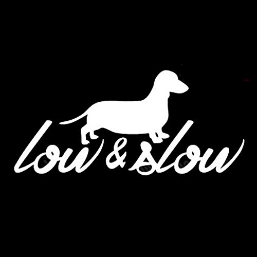 Car Sticker 14.5Cm6.5Cm Low & Slow Animal Personality Dachshund Fashion Vinyl Car Sticker von VinMea