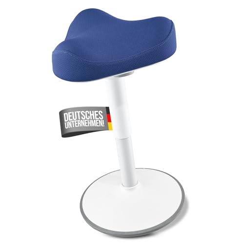 Vina Home® SH-01S Bürohocker [TESTSIEGER] | Sitzhocker ergonomisch höhenverstellbar [47-65 cm]| Ergonomischer Hocker für Arbeit & Freizeit | Schwingeffekt [rutschfest] (Marineblau, 65 cm) von Vina Home