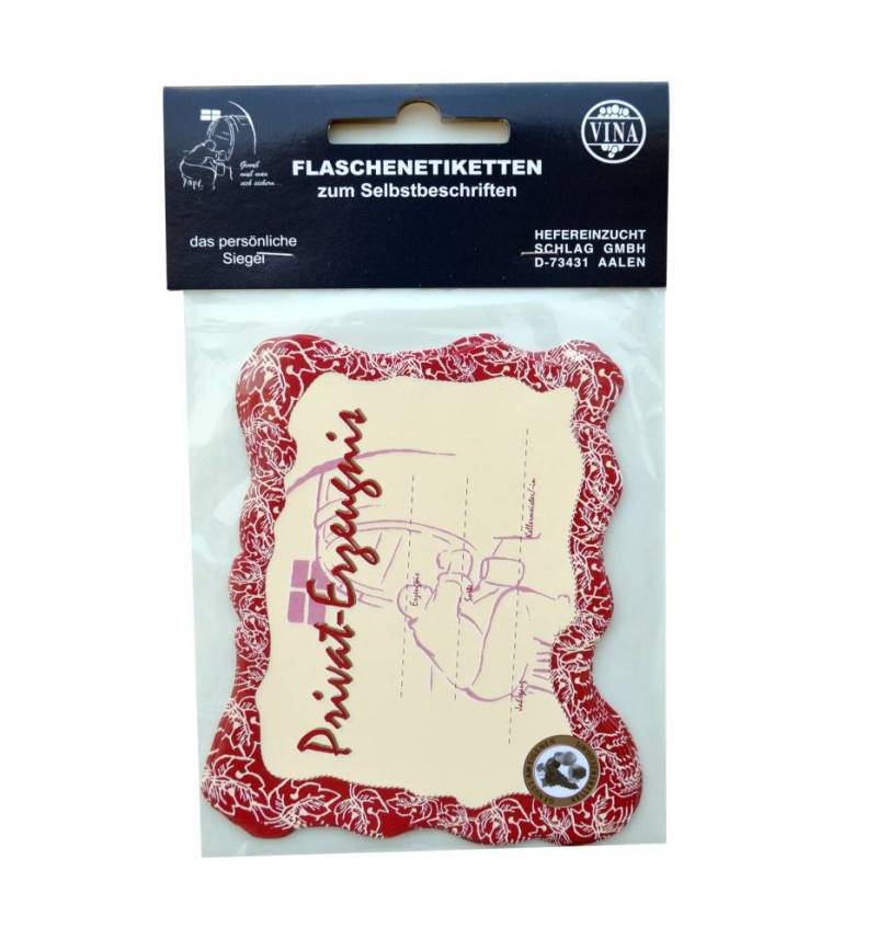 Flaschenbauch-Etiketten von Vina