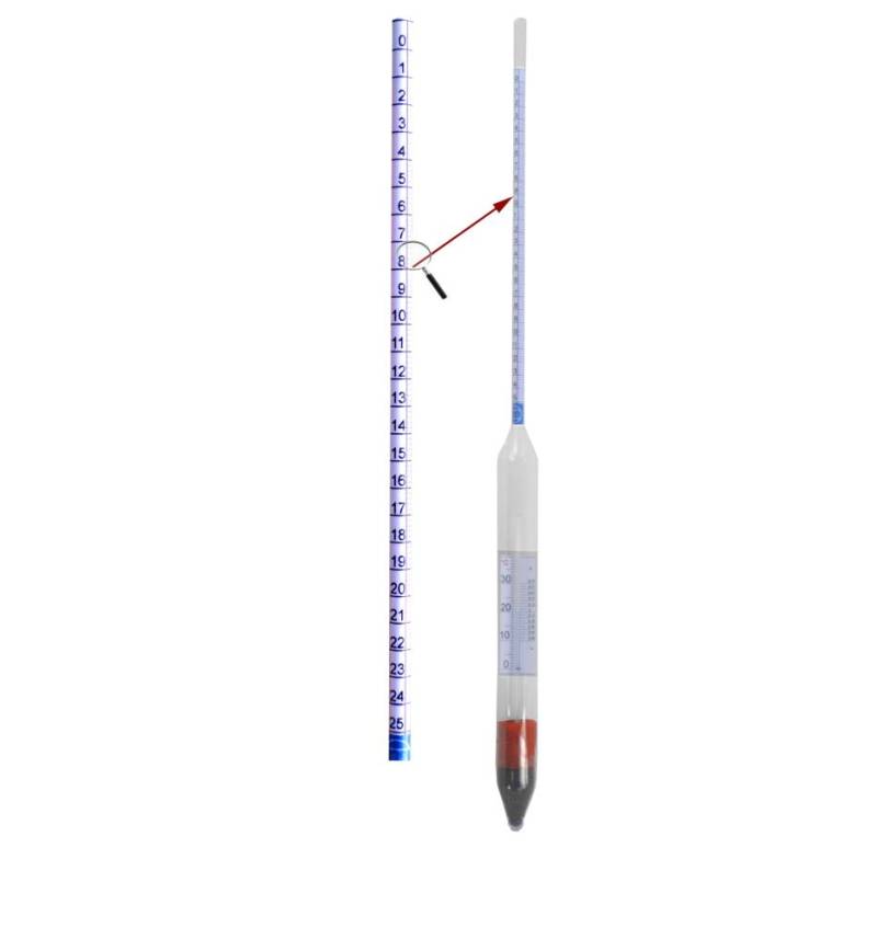 Saccharometer 0 - 25 % mas. von Vina