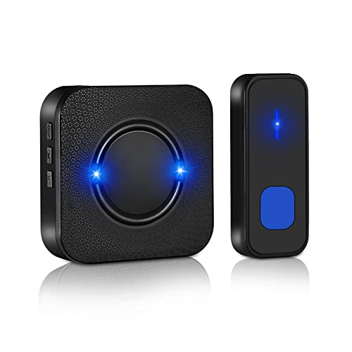 Funkklingel, 300m Reichweite 110dB, 55 Klingeltöne, 5 Lautstärkestufen Funk Türklingel KiT von Vinabo