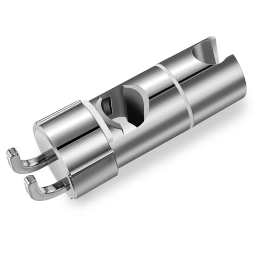 Vinabo Duschkopfhalterung, ohne Bohren, 18 – 25 mm Durchmesser, verstellbar, Halterung für Handbrause mit Haken, integrierter Abstandshalter zum Schutz der Duschstange von Vinabo