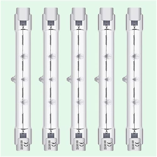 Vinaco R7S 78mm 80w, 5er-Pack j78 r7s dimmbar mit 2800k Warmweiß, Hohe Leistung 1550LM halogenlampe 230v 80w r7s, Langlebig leuchtmittel r7s halogen für Sicherheitsleuchten, Landschaftsleuchten von Vinaco