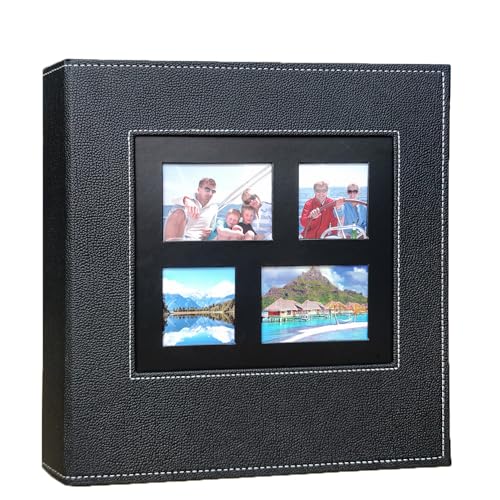 Vinbcorw Fotoalbum aus Leder zur Aufbewahrung Bildern mit großem Fassungsvermögen Fotos für zu Hause PP-Album Kann Aufbewahrung von Fotos verwendet Werden Als Geschenk verwenden,Schwarz von Vinbcorw