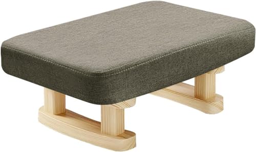 Vinbcorw Fußhocker,Stapelhocker aus Holz mit Antirutschmatte,Gepolsterte Sitzhocker Kiefernholzbeinen und gepolstertem Wechselschuhhocker für Wohn- und Schlafzimmer,A2 von Vinbcorw