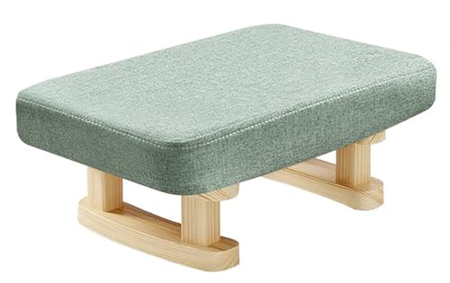 Vinbcorw Rechteckiger Fußhocker Sitzhocker, Hocker aus Holz, Stapelhocker aus Holz mit Antirutschmatte, gepolstertem Wechselschuhhocker, für Wohnzimmer, Flur, Büro,A3 von Vinbcorw