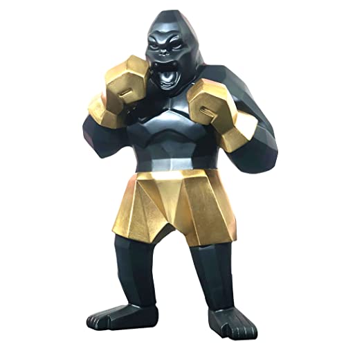 Vinbcorw Gorilla Statue deko Wohnzimmer deko modern büro deko modern skulptur Statue Sculpture skulptur deko modern Dekoration Wohnzimmer Wohnung modern,Black + Gold von Vinbcorw