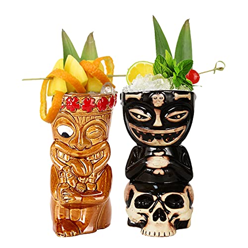 Vinbcorw Tiki Becher, Bunte Tiki Keramkikbecher, cocktailgläser,Ideal für Bar, Tiki-Partys, Cocktailpartys, Strandpartys, Poolpartys, Halloween-Partys,A1 Vinbcorw Tiki Becher, Bunte Tiki Keramkikbecher, cocktailgläser,Ideal für Bar, Tiki-Partys, Cocktailpartys, Strandpartys, Poolpartys, Halloween-Partys,A1 von Vinbcorw