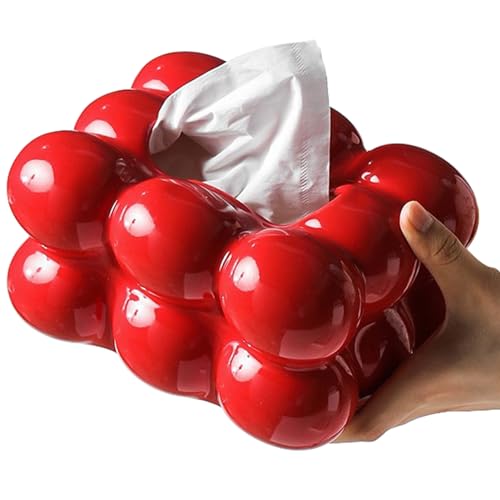 Vinbcorw Zuckerwatte Tissue Box,Galvanisierter Keramik Kosmetiktücher Box, Dekorativer Taschentuchspender für Badezimmer Kommode und Tisch Esszimmer Schlafzimmer Auto Büro,A6 von Vinbcorw