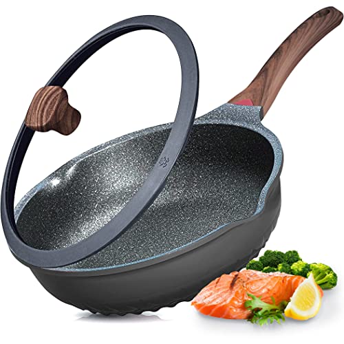 Vinchef Antihaftbeschichtete Bratpfanne mit Deckel, 27,9 cm/5 Qt Sautepfanne, deutsche 3C+ Keramikbeschichtungstechnologie, Hitzeindikator, Induktionskompatibel Vinchef Antihaftbeschichtete Bratpfanne mit Deckel, 27,9 cm/5 Qt Sautepfanne, deutsche 3C+ Keramikbeschichtungstechnologie, Hitzeindikator, Induktionskompatibel von Vinchef