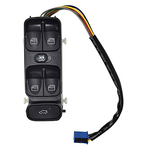 Vinciann Knopfleiste für Konsole, Schalter, Fensterheber, Entriegelung, Motorhaube, kompatibel mit Code 2038210679 und passend für C-Klasse W203 von Vinciann