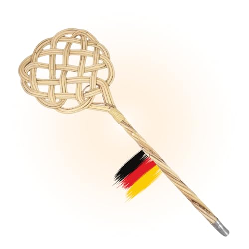 Vindal Teppichklopfer - langlebig, handgefertigt - Ausklopfer, Polsterklopfer - aus 3-fädigem Natur-Rattan - ideal für Teppiche, Fußmatten, Sitzbezüge von Vindal