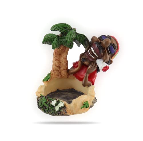 Budawi® Rasta Aschenbecher Rasta Man mit Joint und Palmen Ashtray von Vineen