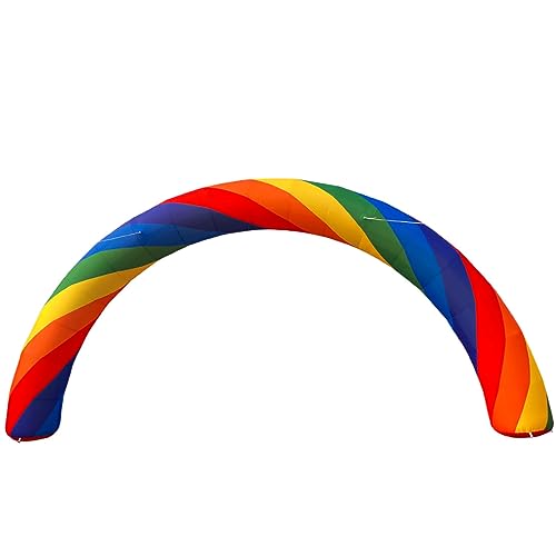 Vinfgoes Aufblasbarer Regenbogenbogen, bunter Torbogen, 7,9 x 4 m, mit Gebläse für Werbung, Party, Feier, Garten, Werbung, Geburtstagsparty, Hochzeit, Feier, dekorative Schilder, Veranstaltungseingang von Vinfgoes