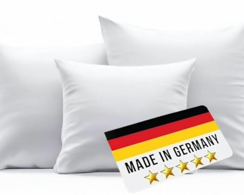 Weißes Kissen mit 100% Polyester-Hohlfaserfüllung und 100% Baumwollfüllbezug hypoallergen Kissen für Kopf und Nackenstütze Bequemes Bett-Kissen für Seitenschläfer (80 × 80 cm, 2) von Vingardium Leviosa