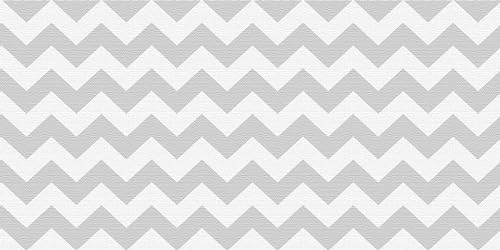 Viniliko Teppich Chevron, Vinyl, grau, 50 x 100 x 3 cm von VINILIKO