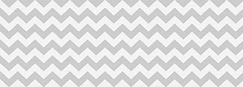 Viniliko Teppich Chevron, Vinyl, grau, 50 x 140 x 3 cm von VINILIKO