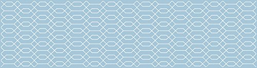 Viniliko Teppich Hexagon, Vinyl, blau, 80 x 300 x 3 cm von VINILIKO