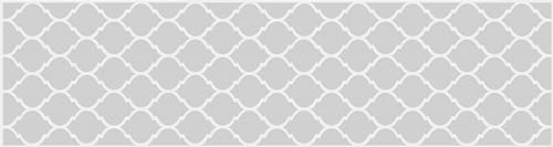 Viniliko Teppich Quatrefoil, Vinyl, grau, 80 x 300 x 3 cm von VINILIKO