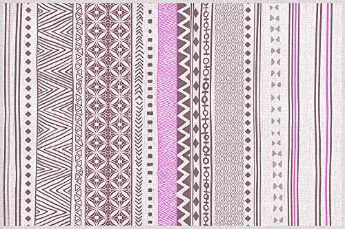 Viniliko Tribal Rosa Vinylteppich, Mehrfarbig, 133 x 200 cm von VINILIKO