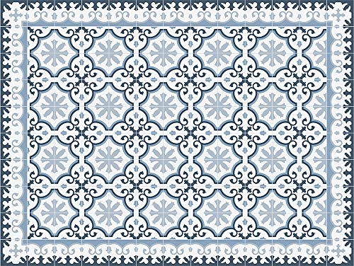 Viniliko Victorian Blue Vinylteppich, Mehrfarbig, 100 x 133 cm von VINILIKO