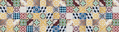 Viniliko Vintage Tiles Vinylteppich, Mehrfarbig, 80 x 300 cm von VINILIKO