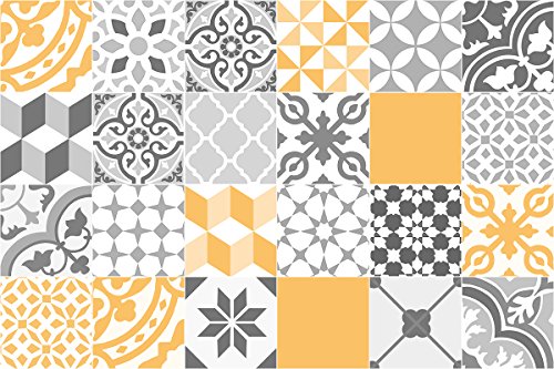 viniliko Stickers, Design Patio Dekorative Kunst 15x15x0,1 cm gelb viniliko Stickers, Design Patio Dekorative Kunst 15x15x0,1 cm gelb von VINILIKO